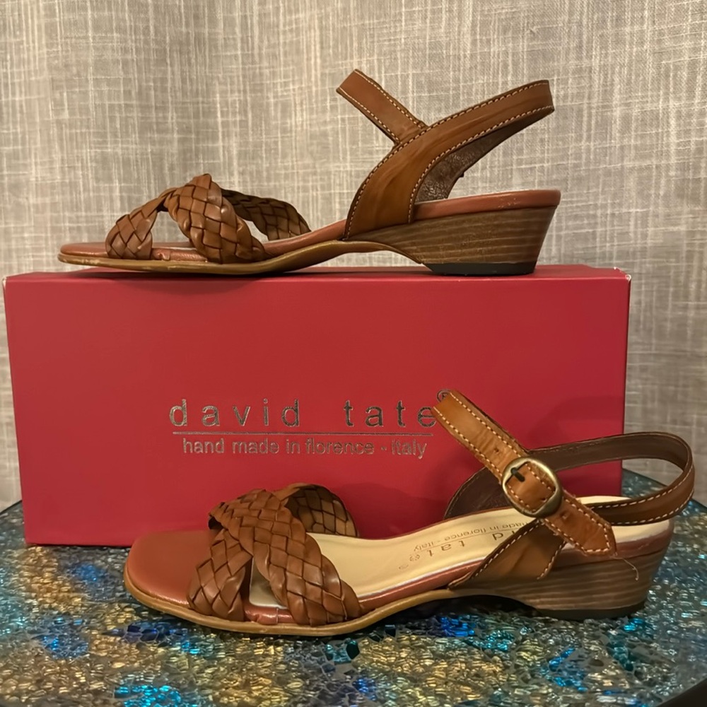 david tate Calabria Women’s Sandals in Cognac Calf